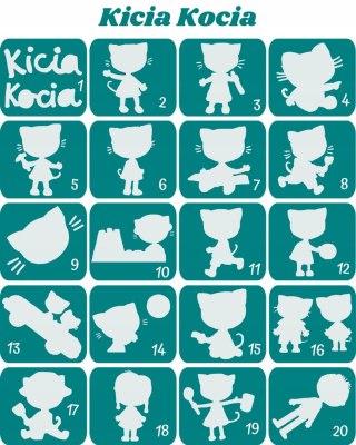 KICIA KOCIA - szablony do tatuaży brokatowych