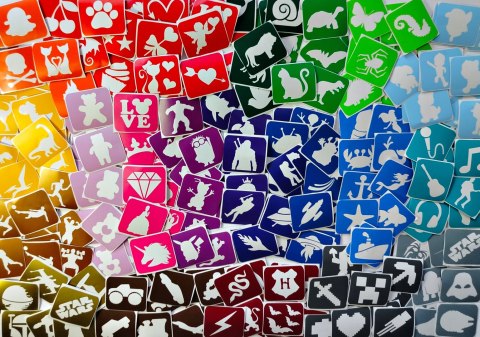 Tatuaże brokatowe zestaw 1