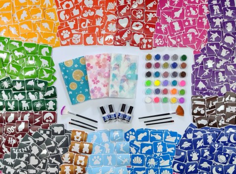 Tatuaże brokatowe zestaw 3