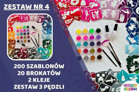 Tatuaże brokatowe zestaw 4