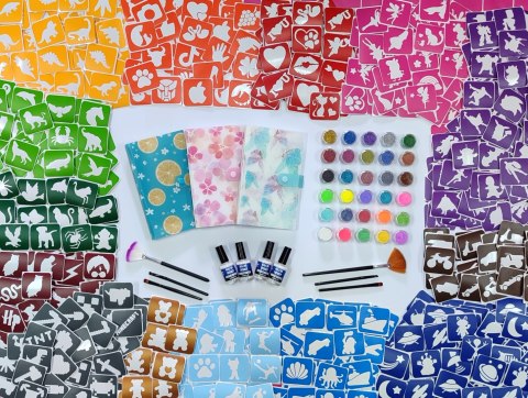 Tatuaże brokatowe zestaw 4