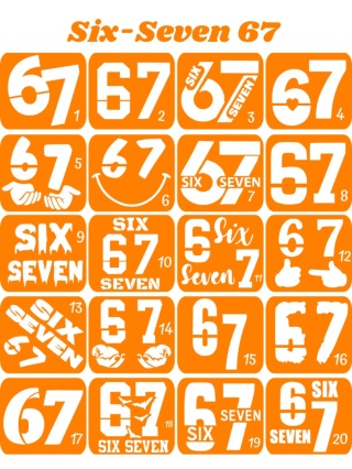 67 SIX SEVEN- szablony do tatuaży brokatowych