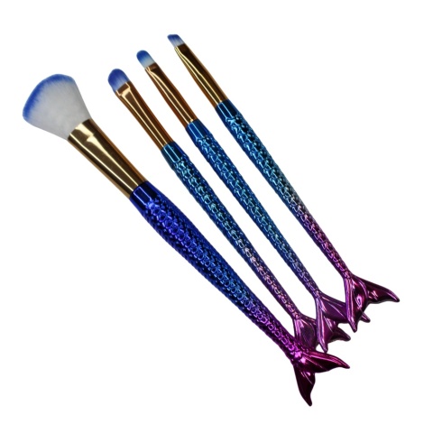 Zestaw pędzli do tatuaży brokatowych- Ogon Syreny, kolor niebiesko-różowy