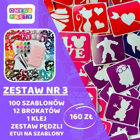 Tatuaże brokatowe ZESTAW 3