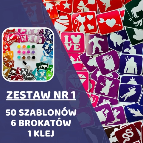 Tatuaże brokatowe ZESTAW 1