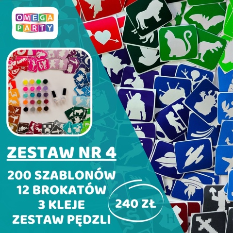 Tatuaże brokatowe ZESTAW 4