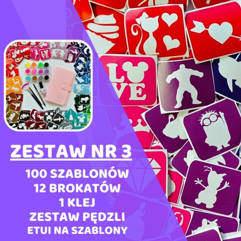 Tatuaże brokatowe ZESTAW 3