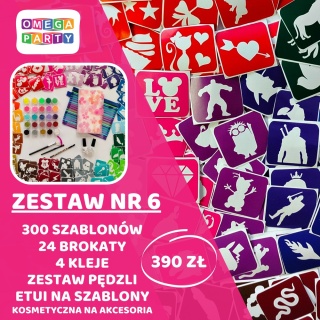 Tatuaże brokatowe ZESTAW 6