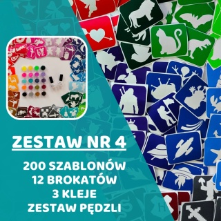 Tatuaże brokatowe ZESTAW 4