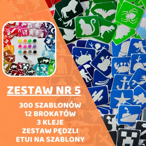 Tatuaże brokatowe ZESTAW 5