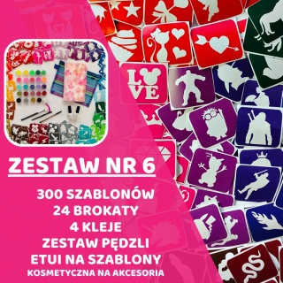 Tatuaże brokatowe ZESTAW 6