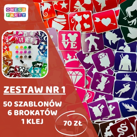 Tatuaże brokatowe ZESTAW 1