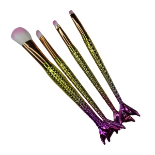 Zestaw pędzli do tatuaży brokatowych- Ogon Syreny, kolor złoto-różowy