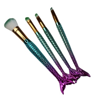 Zestaw pędzli do tatuaży brokatowych- Ogon Syreny, kolor zielono-różowy